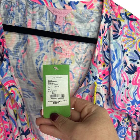Lilly Pulitzer NWT Colorful Romper with tassels size L - Picture 5 of 6